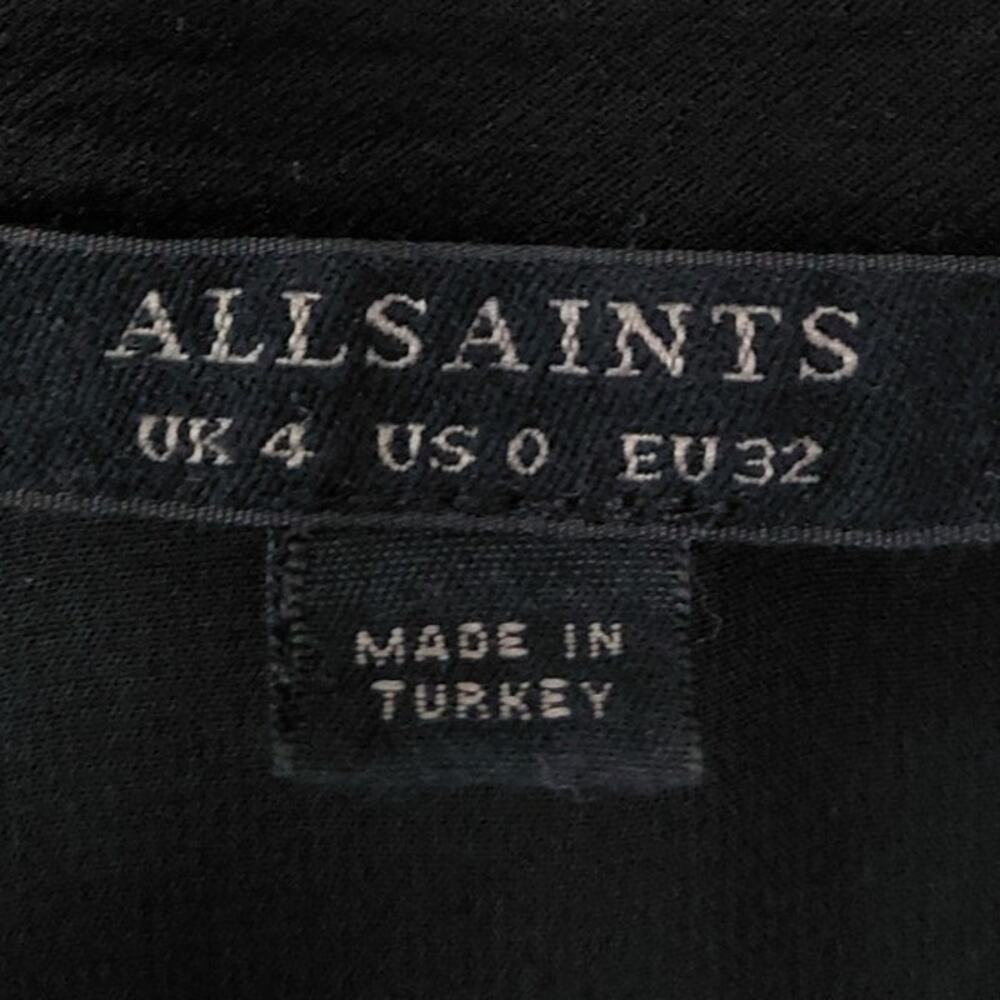 AllSaints Acry Gray Short Sleeve Tunic Blouse Top Women Size 0 - Picture 4 of 8
